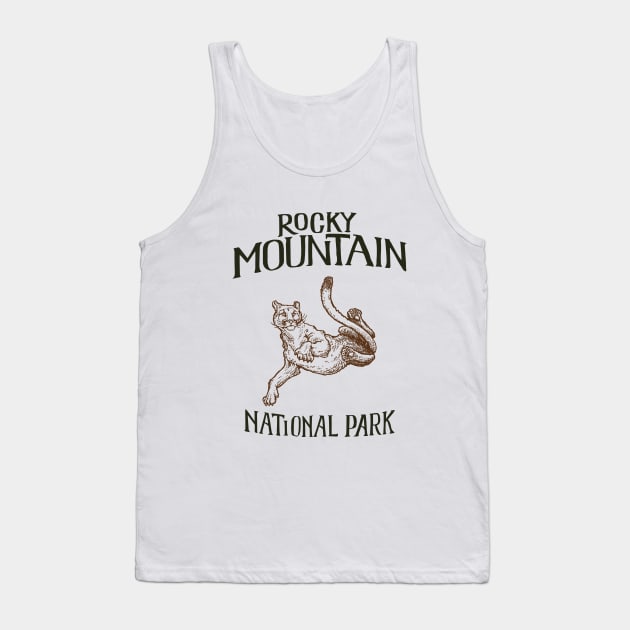 Rocky Mountain National Park: Falling Mountain Lion Tank Top by calebfaires